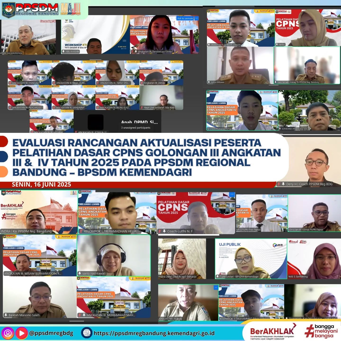 📚💻 Evaluasi Rancangan Aktualisasi Pelatihan Dasar CPNS 2025 Senin, 16