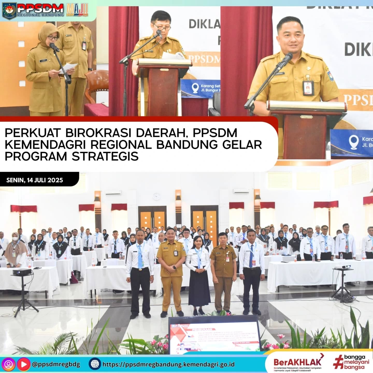 Perkuat Birokrasi Daerah, PPSDM Kemendagri Regional Bandung Gelar Program Strategis