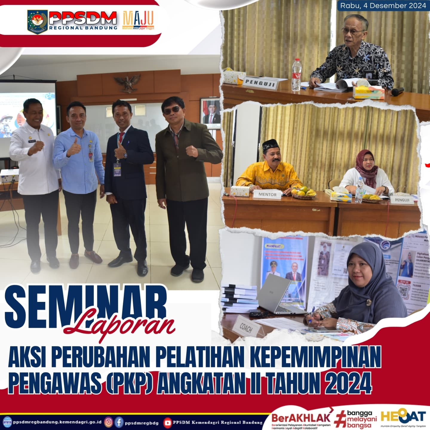PPSDM Regional Bandung - BPSDM Kemendagri kembali menyelenggarakan Seminar Laporan