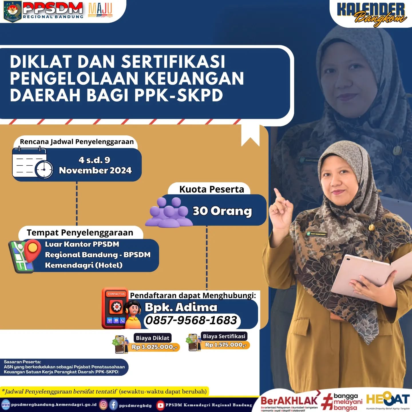 PPSDM Regional Bandung - BPSDM Kemendagri Mengadakan Diklat dan Sertifikasi Pengelolaan Keuangan Daerah Bagi PPK-SKPD!