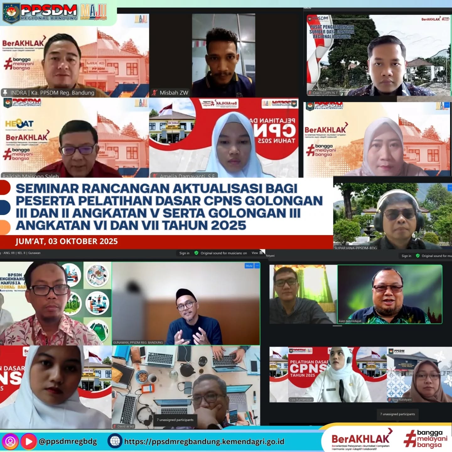 ✨ PPSDM Regional Bandung - BPSDM Kemendagri kembali menyelenggarakan Seminar