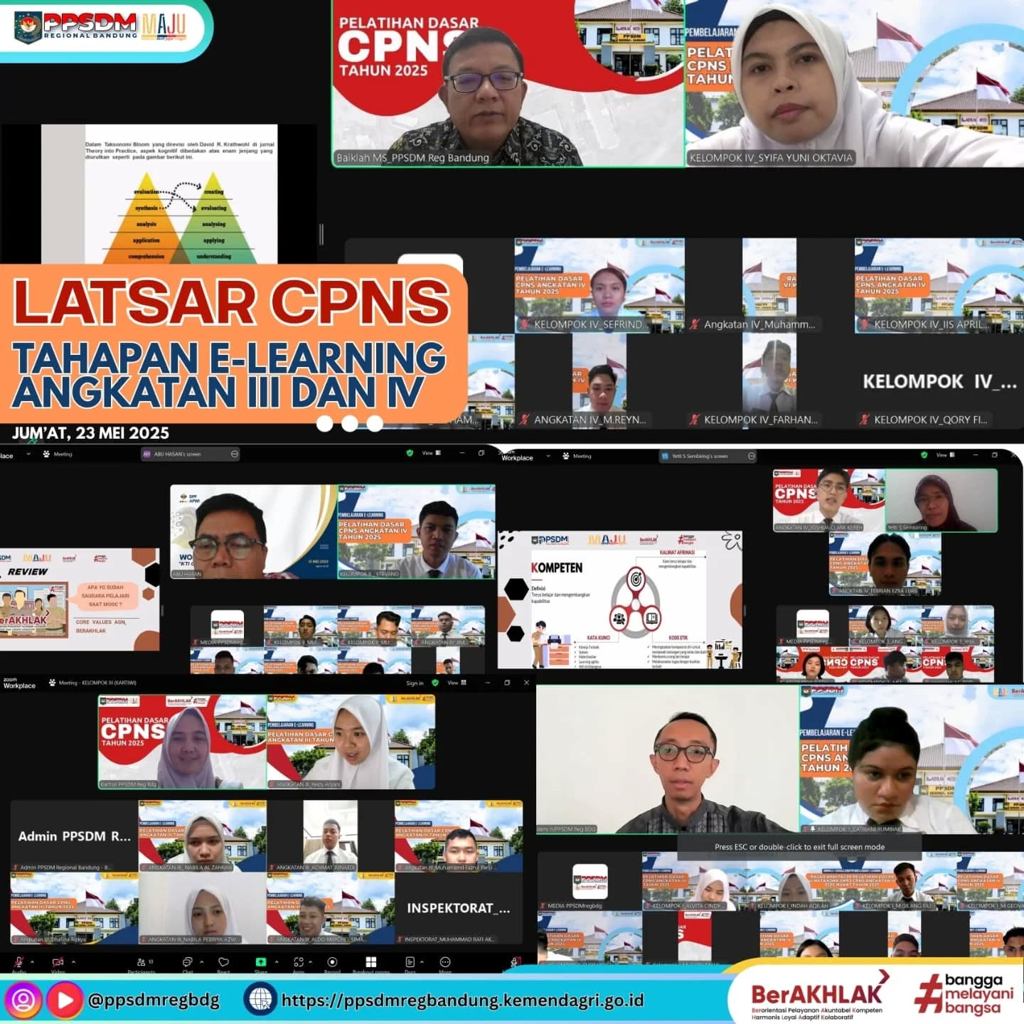 Semangat Tahapan E-Learning Pelatihan Dasar CPNS Golongan III Angkatan III