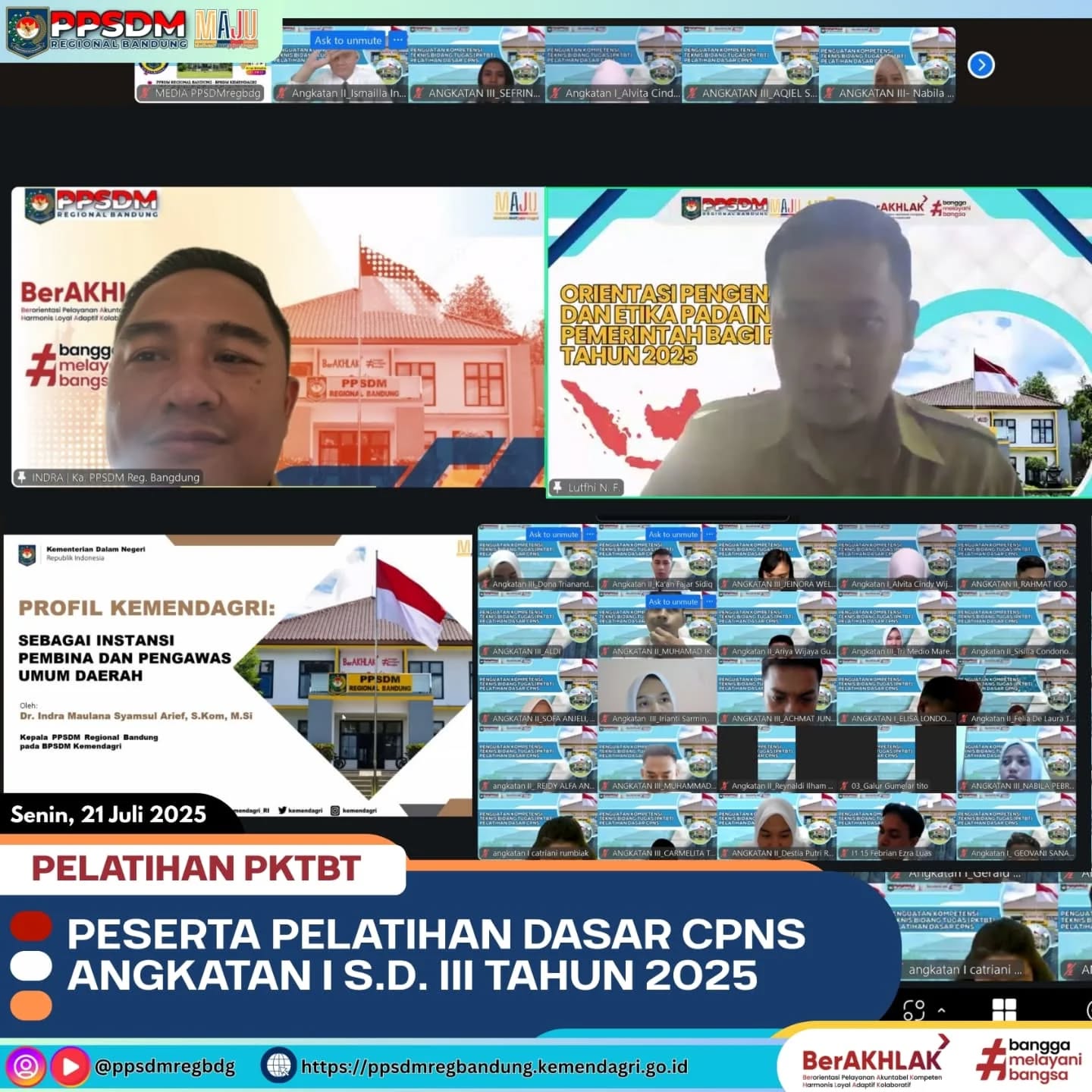 PELATIHAN PKTBT PELATIHAN DASAR CPNS ANGKATAN I s.d. III TAHUN 2025