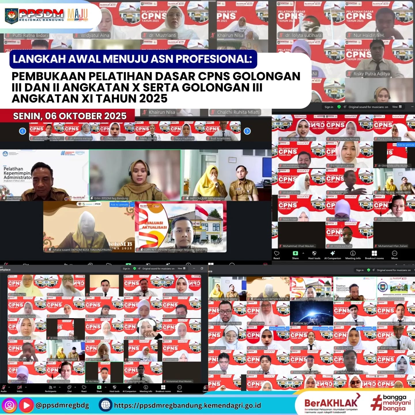 Langkah Awal Menuju ASN Profesional: Pembukaan Pelatihan Dasar CPNS Golongan III dan II Angkatan X serta Golongan III Angkatan XI Tahun 2025