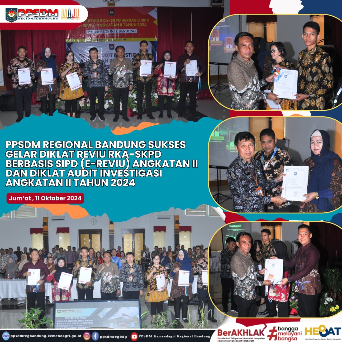 PPSDM Kemendagri Regional Bandung Cetak APIP Profesional Melalui Diklat Reviu RKA Berbasis SIPD dan Audit Investigasi