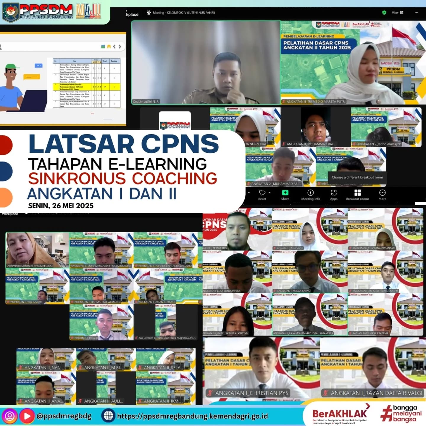 E-Learning Pelatihan Dasar CPNS Tahapan Sinkronus Coaching Agenda I, II